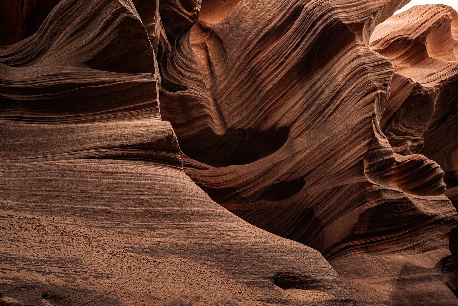 Abstract layers of a weathered canyon